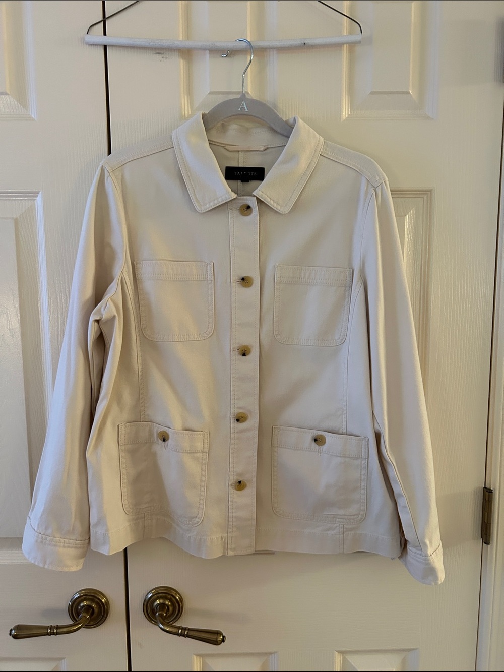 TALBOTS Neutral Cream Utility Jacket -
